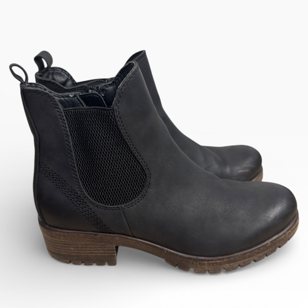Crown Vintage Blondey Chelsea Zipped Ankle Boots Black Womens US Size 7 - Picture 3 of 10